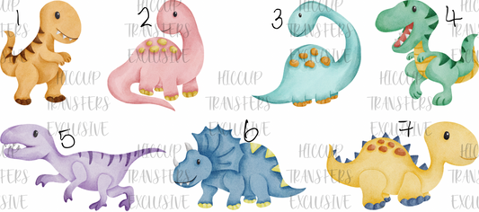 Watercolour Dinosaurs | DTF transfer