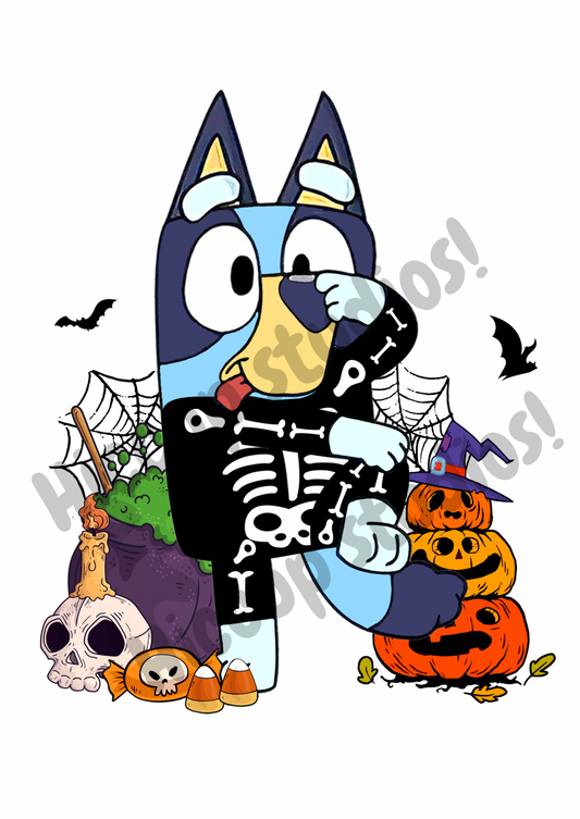 Blue Dog Halloween | UVDTF 3” Decal