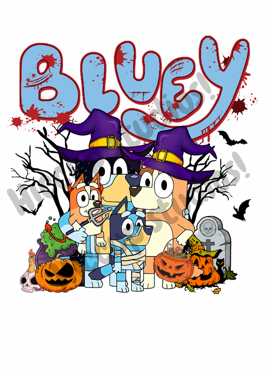 Blue Dog Halloween | UVDTF 3” Decal