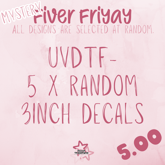 5 x Mystery 3” UVDTF Decals | Fiver Friday