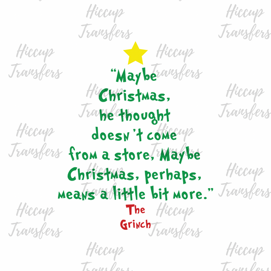 Tree Quote | DTF transfer | Green Christmas