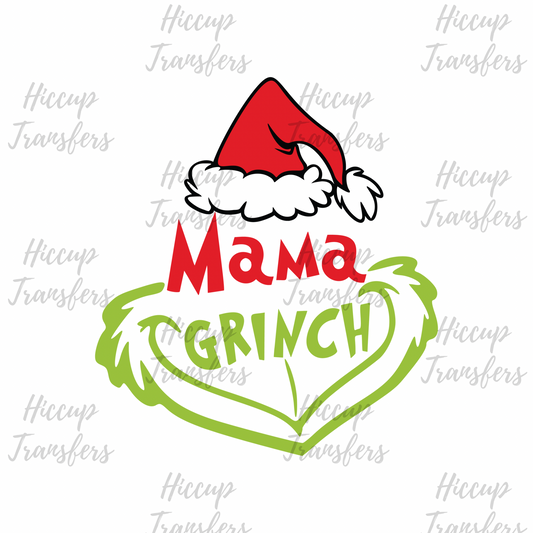 Mama | DTF transfer | Green Christmas