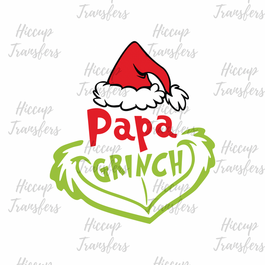 Papa | DTF transfer | Green Christmas