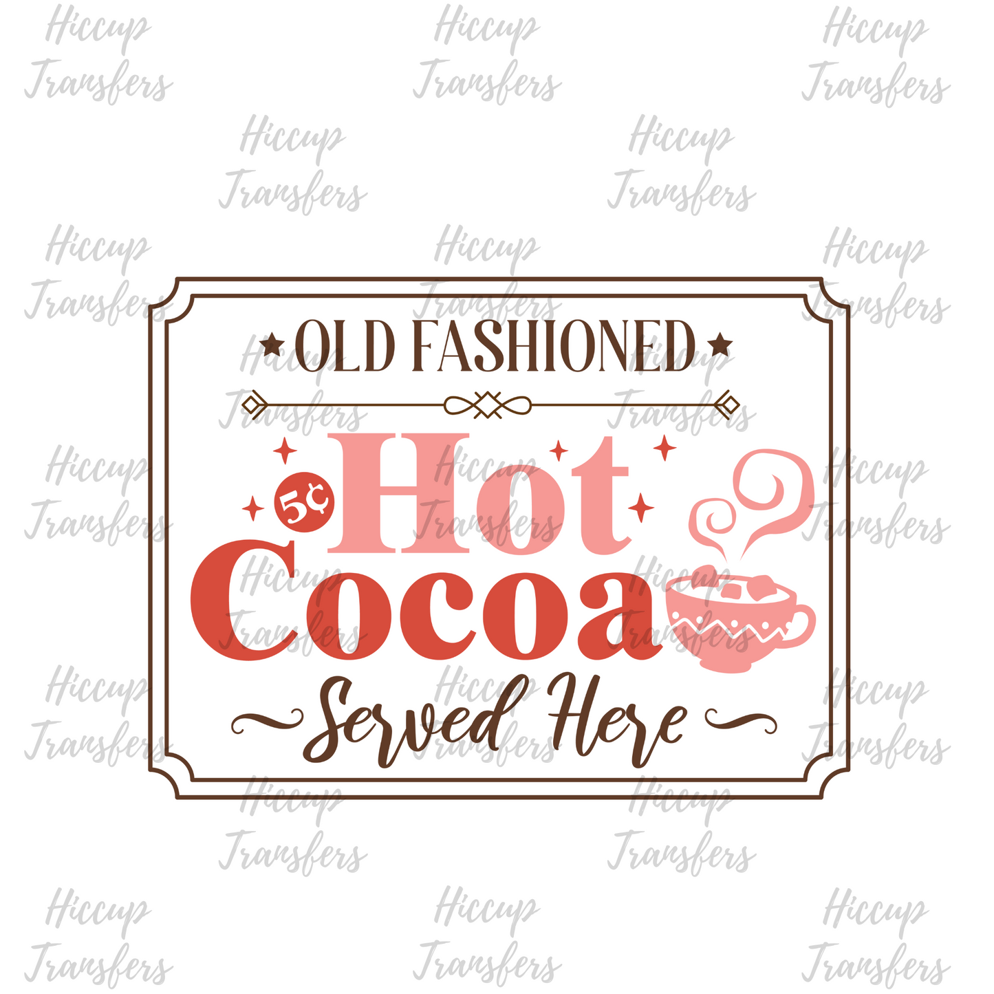 Hot Cocoa | Retro Christmas | UVDTF 3” Decal