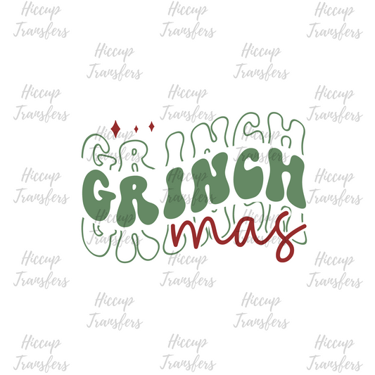 Grinchmas | Retro Christmas | UVDTF 3” Decal | Green Christmas