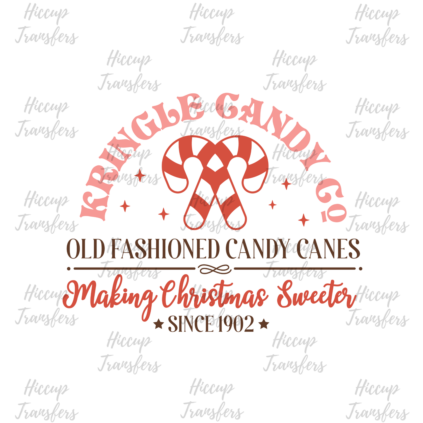 Kringle Candy Canes | Retro Christmas | UVDTF 3” Decal