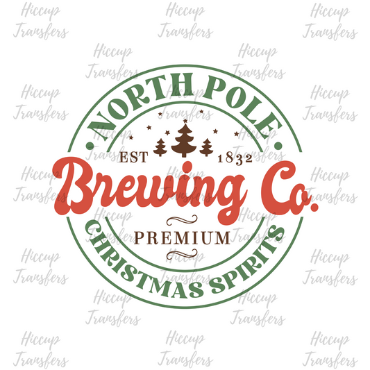 North Pole Brewing Co | Retro Christmas | UVDTF 3” Decal