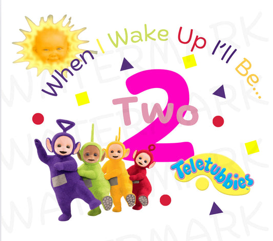 Tubbies Pink | When I Wake Up | Hiccup Exclusive | Birthday DTF transfer