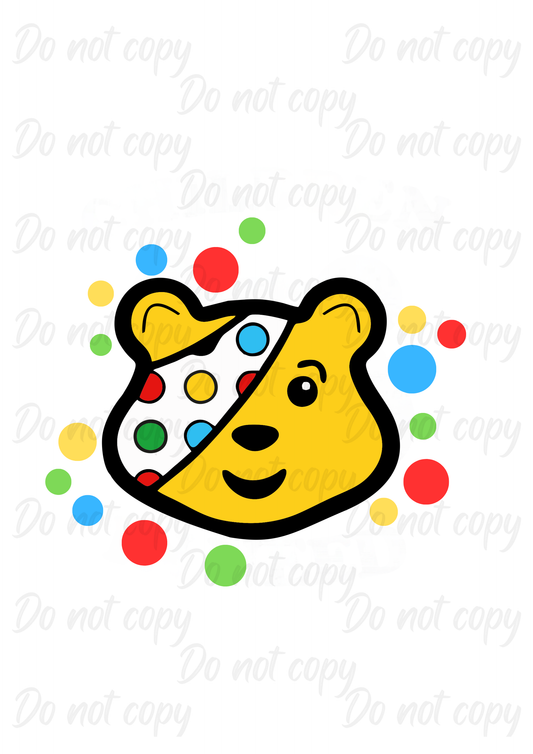 Spotty Bear | Children In Need | DTF transfer