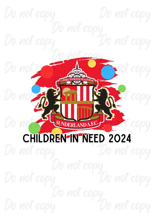 Sunderland | Children In Need | DTF transfer