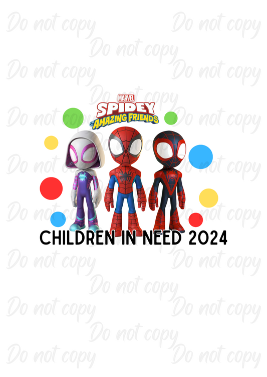 Spidey | Children In Need | DTF transfer