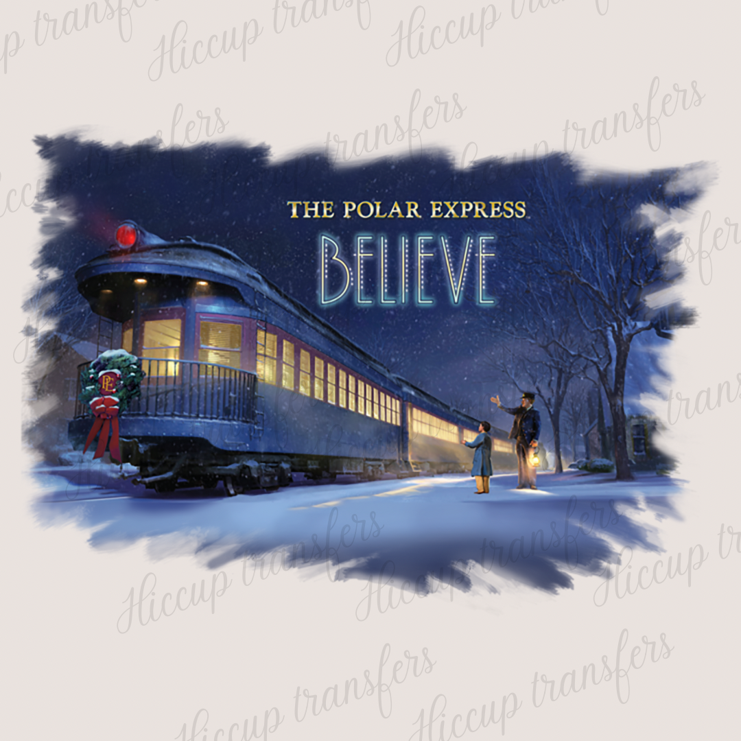 Believe Scene (1) | DTF transfer | Christmas Polar Express