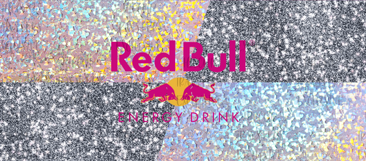 Glitter Iridescent Red Bull | 16oz Libbey Wrap | Hiccup Exclusive