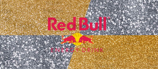 Glitter Gold Red Bull | 16oz Libbey Wrap | Hiccup Exclusive