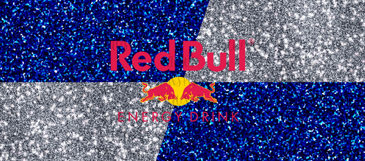 Glitter Blue Red Bull | 16oz Libbey Wrap | Hiccup Exclusive