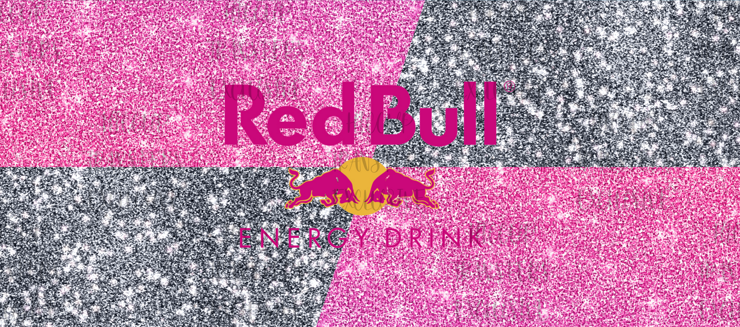 Glitter pink bull | 16oz Libbey Wrap | Hiccup Exclusive